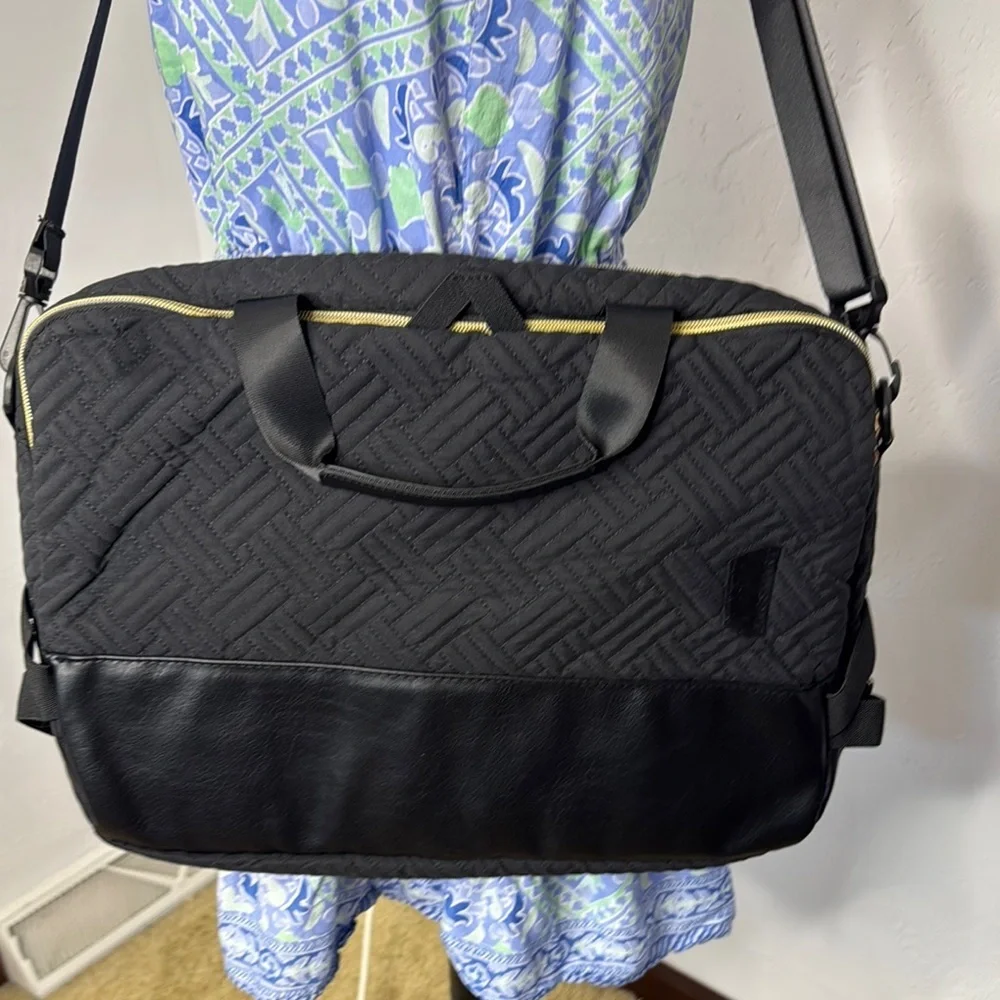 Bagsmart Black Quilted Computer Bag TOT7893B